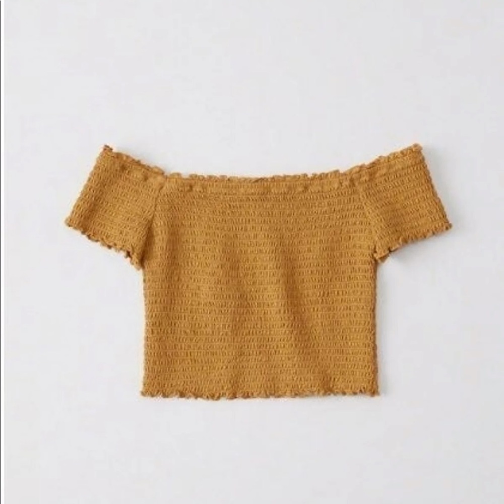 🌻Abercrombie Mustard Crop Top